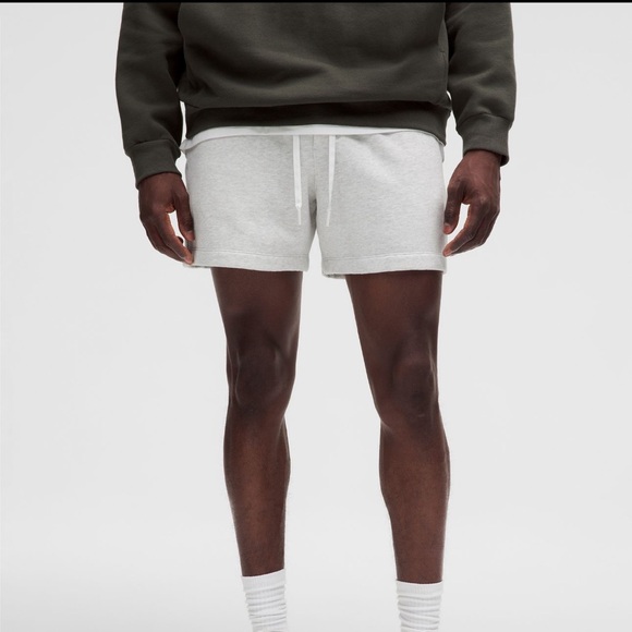 Lululemon Steady State Classic Fit Shorts 5” Heathered Core Ultra Light Gray M - Picture 1 of 6